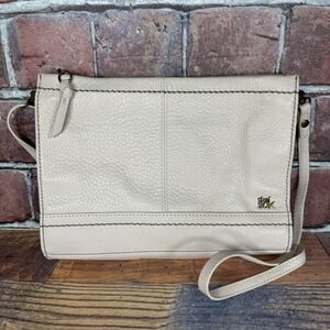 The Sak Iris Demi Pebble Leather Crossbody Handbag Purse Stone Detachable Strap